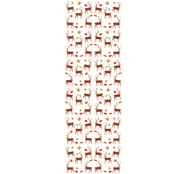 Papier peint Noël cerf d'inspiration festive - TenStickers
