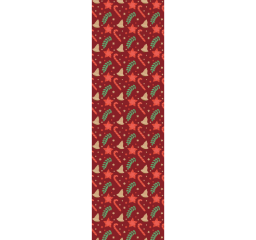 Papier peint Noël modèle de bonbons géants - TenStickers