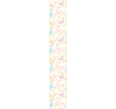 Papier peint salle de bain papillons multicolores - TenStickers