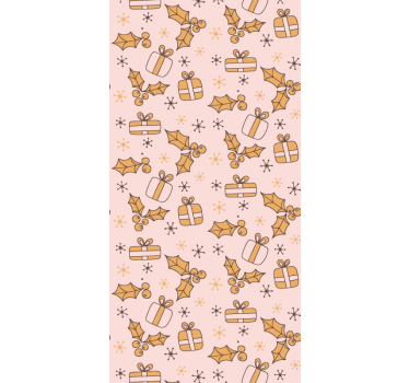 Papier peint Noël motif festif - TenStickers