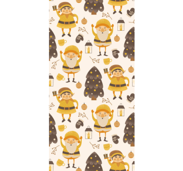 Papier peint Noël amis de la forêt - TenStickers