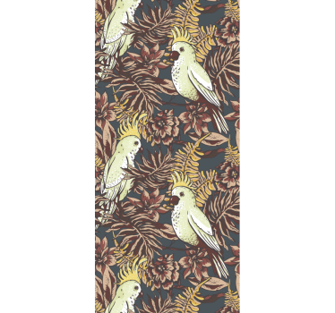 Papier peint perroquet Élément floral perroquet - TenStickers