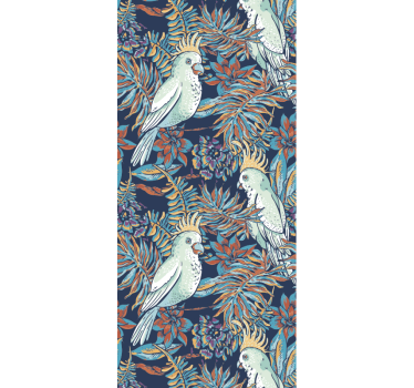 Papier peint perroquet affichage de motifs de perroquets - TenStickers