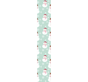 Papier peint Noël motif de bonhommes de neige festifs - TenStickers