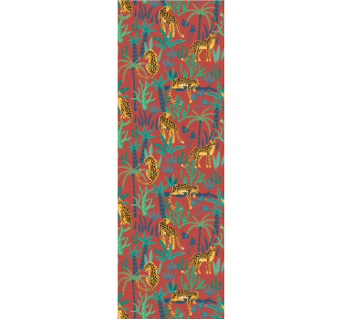 Papier peint animaux scène de jungle tropicale - TenStickers