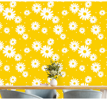Papier peint floral délice de marguerite - TenStickers