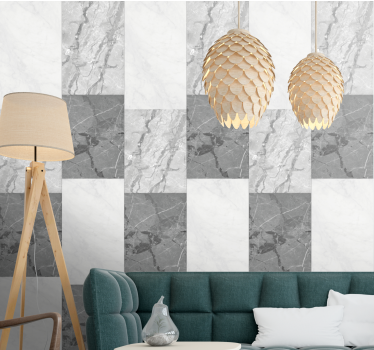 Papier peint effet marbre élégantes veines grises - TenStickers