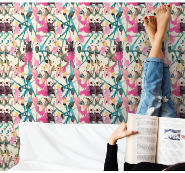 Papier peint chambre graphique art de l'aquarelle - TenStickers