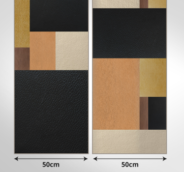 Papier peint graphique Mosaïque effet cuir - TenStickers