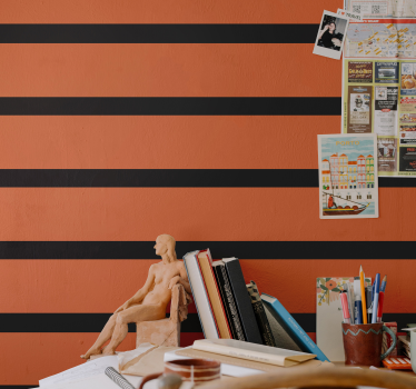 Papier peint à rayure Couleurs halloween rayures horizontales - TenStickers