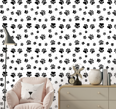 Papier peint animaux empreintes de pattes - TenStickers