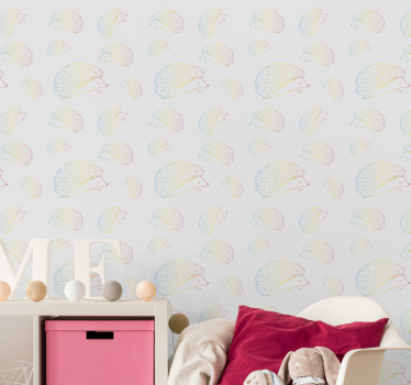 Papier peint animaux motif hérisson - TenStickers