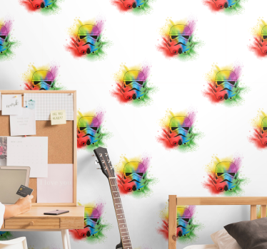 Papier peint art illustration de coléoptère coloré - TenStickers