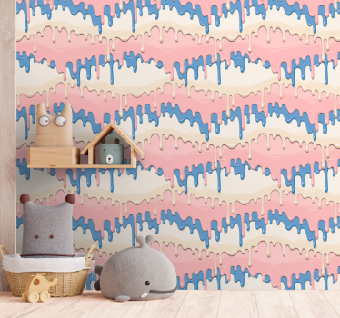 Papier peint art motif de goutte à goutte fondant - TenStickers