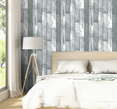 Papier peint bois effet planches de bois - TenStickers