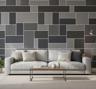 Papier peint bois panneaux en bois gris - TenStickers