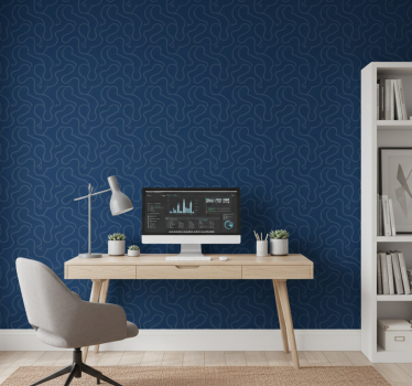 Papier peint bureau ciel nocturne bleu - TenStickers