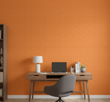 Papier peint bureau couleur orange incroyable - TenStickers