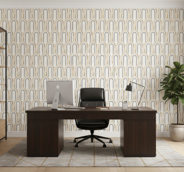 Papier peint bureau design à motifs archers - TenStickers