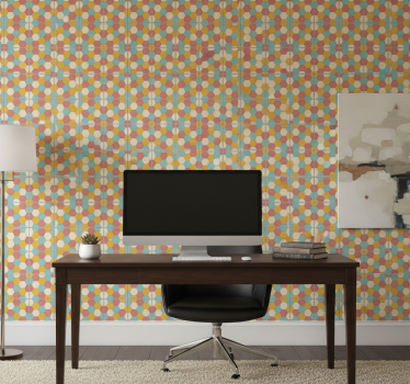 Papier peint bureau design géométrique - TenStickers