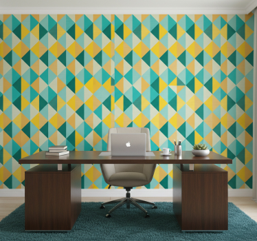 Papier peint bureau histoire de triangles - TenStickers