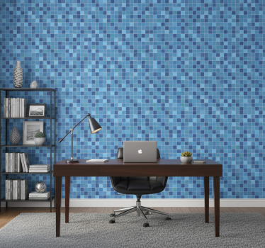 Papier peint bureau mosaïque géométrique - TenStickers