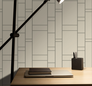 Papier peint bureau motif de blocs contemporains - TenStickers
