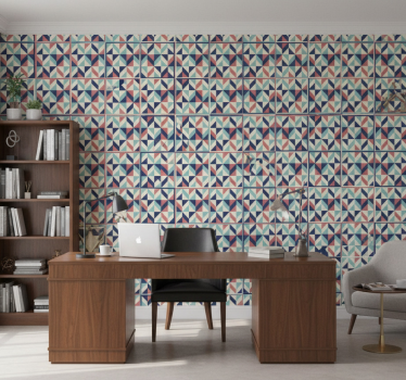 Papier peint bureau motif géométrique - TenStickers