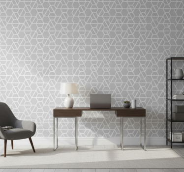 Papier peint bureau motif moderne gris - TenStickers