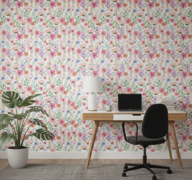 Papier peint bureau multicolore - TenStickers