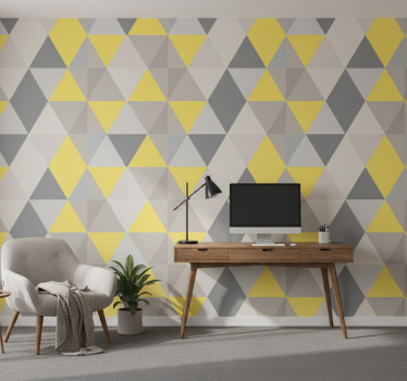 Papier peint bureau triangles pantone - TenStickers