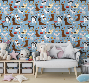 Papier peint chiens compagnons canins - TenStickers