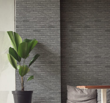 Papier peint briques noires - TenStickers