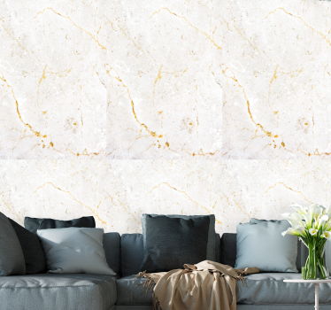 Papier peint effet marbre élégantes veines blanches - TenStickers