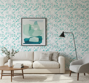 Papier peint effet marbre vert et gris - TenStickers