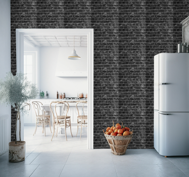 Papier peint cuisine effet vieilles briques - TenStickers