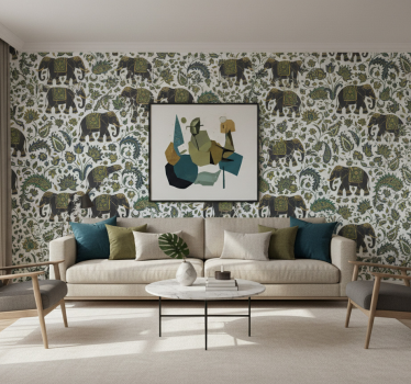Papier peint éléphants motif éléphants réaliste - TenStickers
