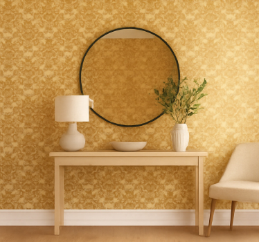 Papier peint entrée motif damassé baroque - TenStickers