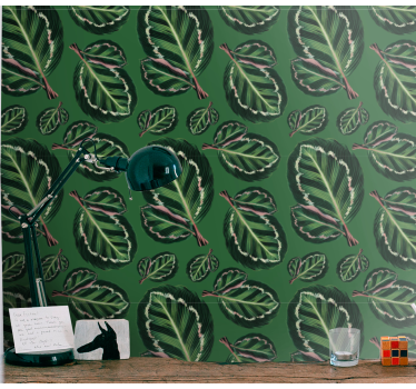 Papier peint feuillage motifs verts luxuriants - TenStickers