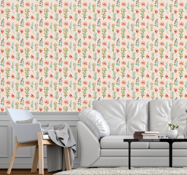 Papier peint fleur moderne Fleurs aquarelle - TenStickers