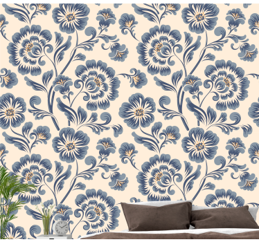 Papier peint fleuri élégance florale ornée - TenStickers