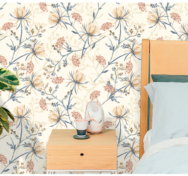 Papier peint floral brise botanique - TenStickers