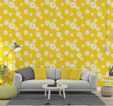 Papier peint floral délice de marguerite - TenStickers