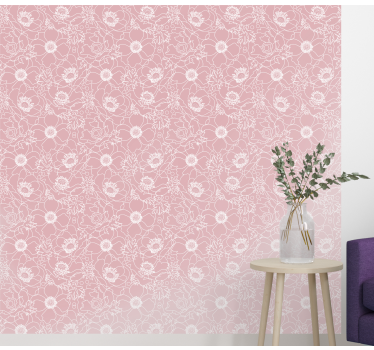 Papier peint floral motif de bordure florale - TenStickers