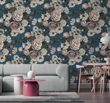 Papier peint floral fleurissant élégant - TenStickers