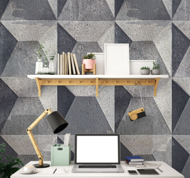 Papier peint bureau Texture béton brut - TenStickers