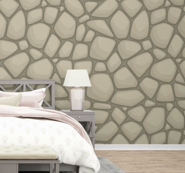 Papier peint imitation pierre naturelle beige - TenStickers