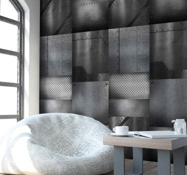 Papier peint moderne mur en laiton - TenStickers