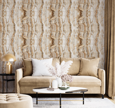 Papier peint effet marbre couleurs beiges - TenStickers