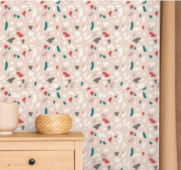 Papier peint autres textures terrazzo beige abstrait - TenStickers
